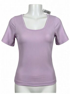 lululemon athletica Ribbed Scoop neck EBB TO STREET Sz 8 - Lavender